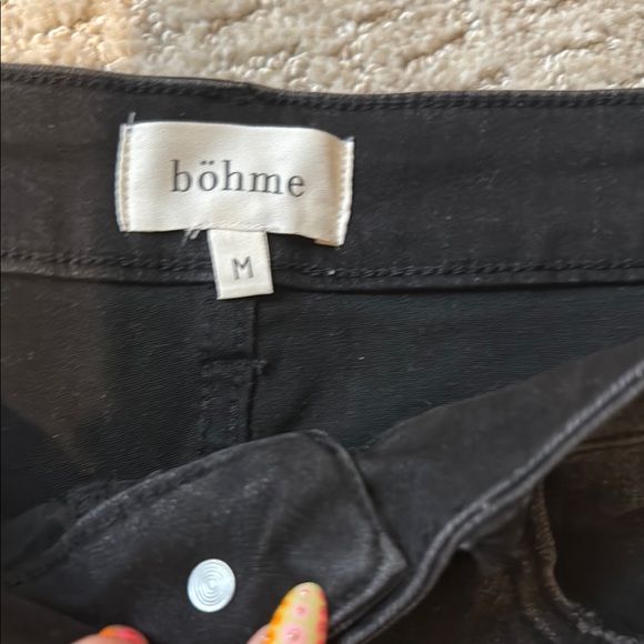 Bohme Distressed Black Denim Shorts - Picture 3 of 3